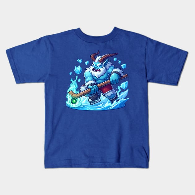 Icicle Strikes with Yeti Might Kids T-Shirt by SergioCoelho_Arts